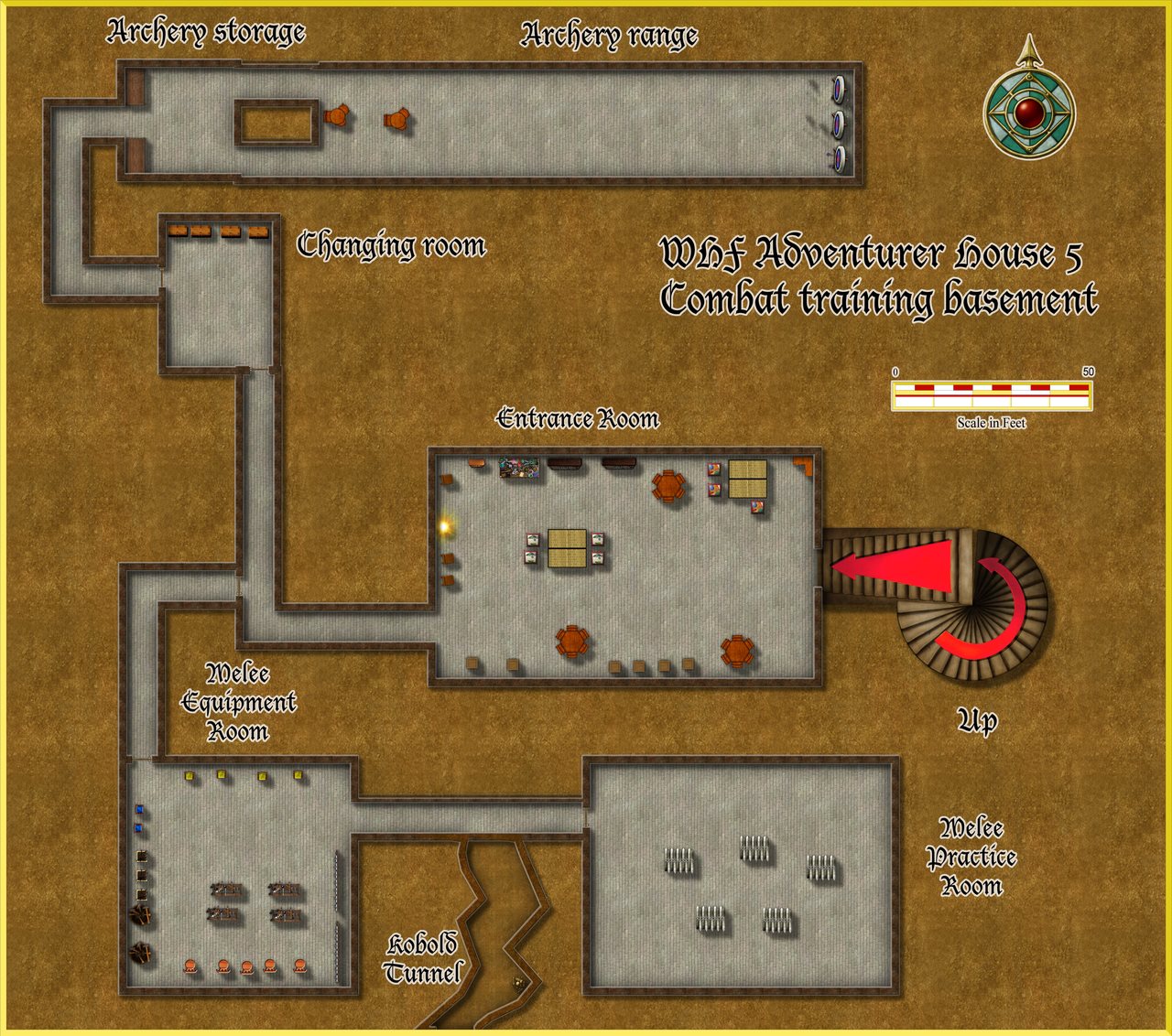 Nibirum Map: whf adventurer house combat basement by JimP